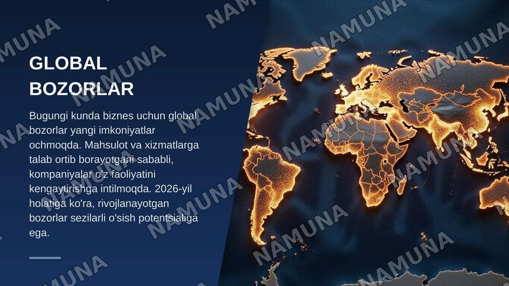 Yangi bozorlarga kirish va biznesni kengaytirish strategiyalari. — zamonaviy taqdimot, 3-slayd