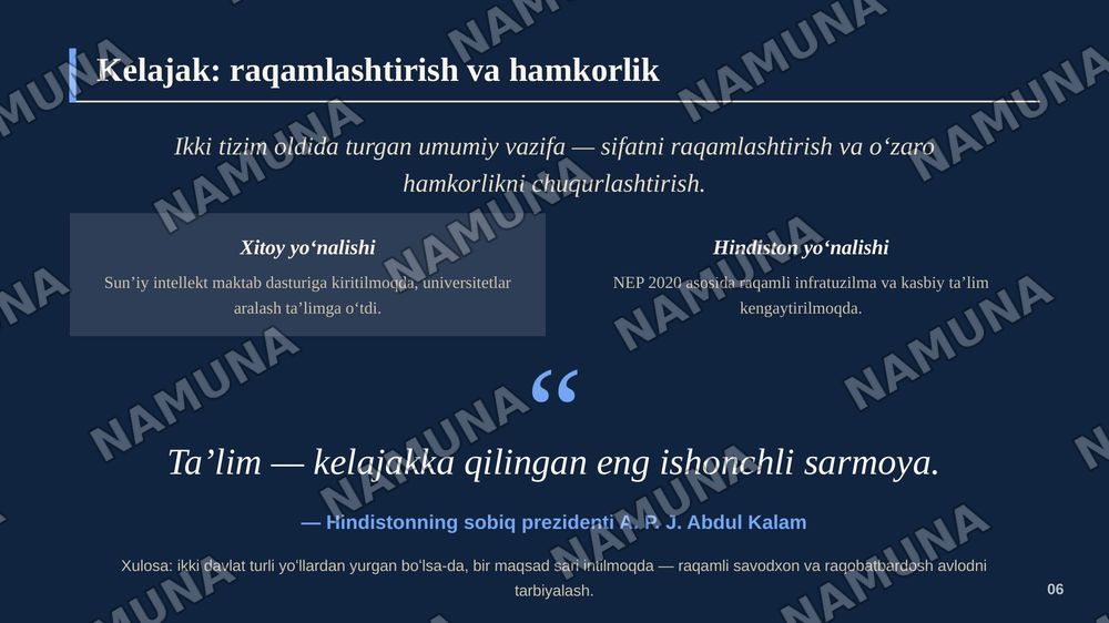 Hindiston va Xitoy taʼlim tizimi — zamonaviy taqdimot, 7-slayd