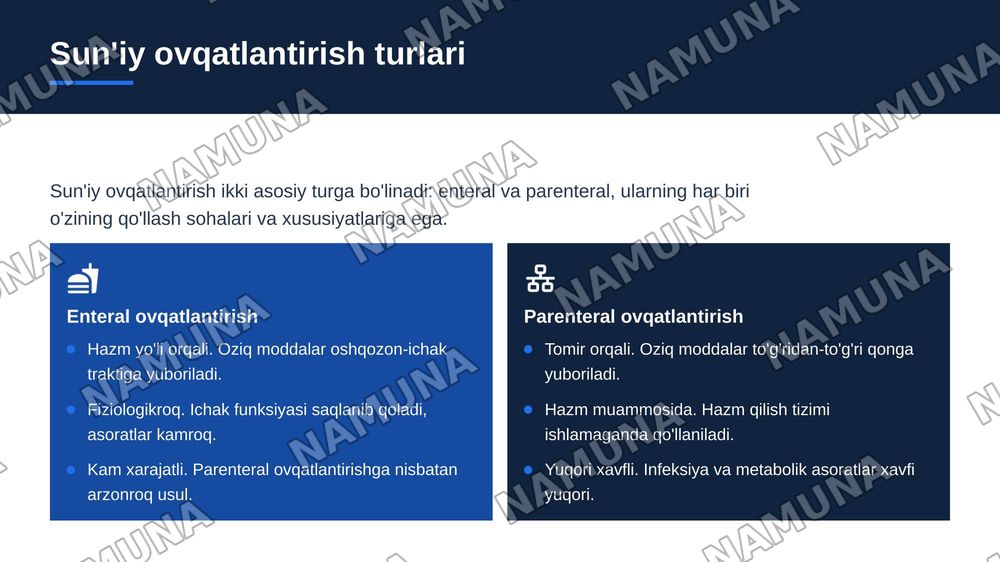 Bemorlarni suniy ovqatlantirish — zamonaviy taqdimot, 6-slayd