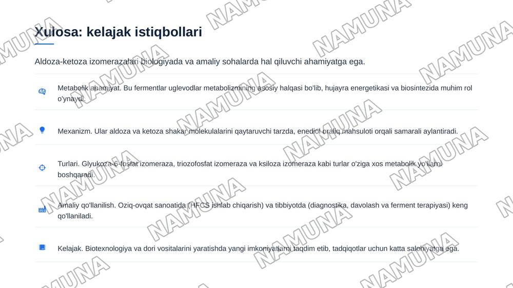 Aldoza-ketoza izomerazalari — zamonaviy taqdimot, 7-slayd