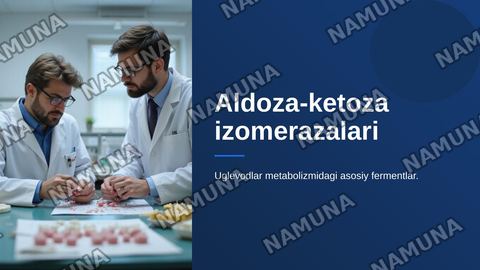 Aldoza-ketoza izomerazalari — zamonaviy taqdimot