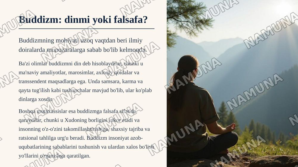 Buddizm din? — zamonaviy taqdimot, 3-slayd