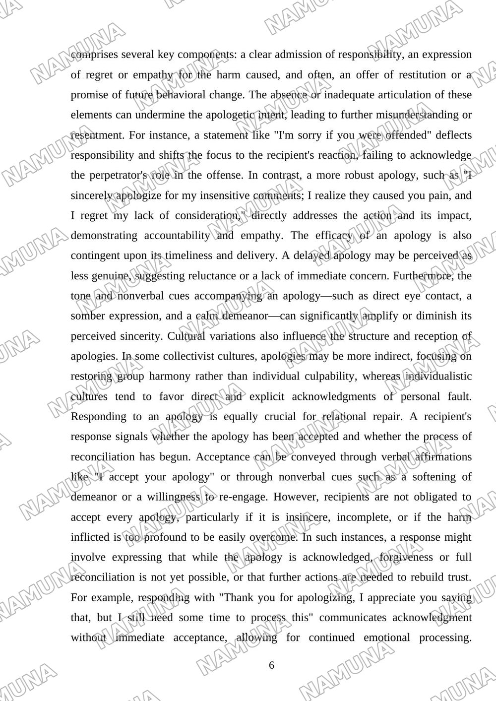 Apologizing and Responding to Apologies — mustaqil ish, 6-varaq