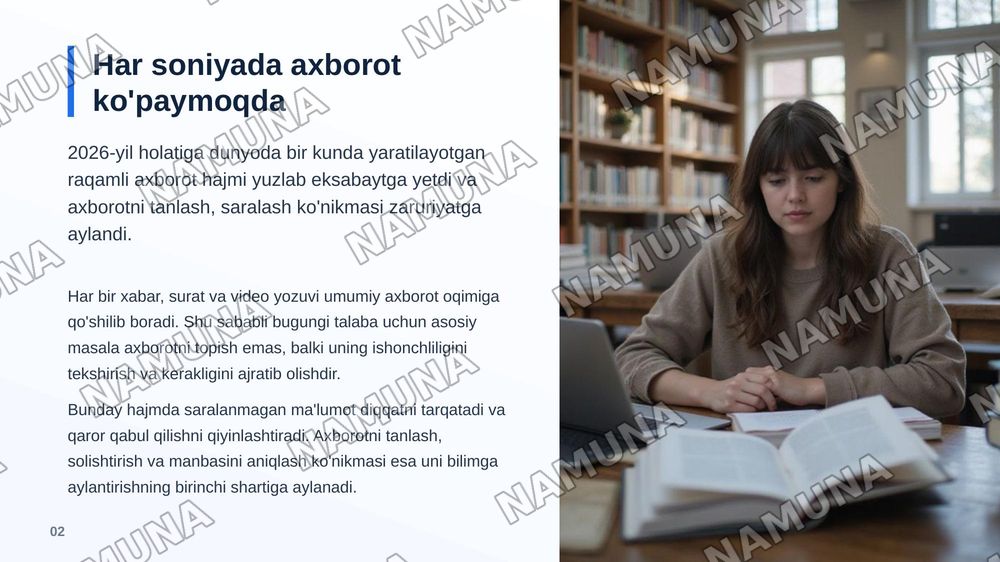 axborot va uning asosiy turlari — zamonaviy taqdimot, 3-slayd