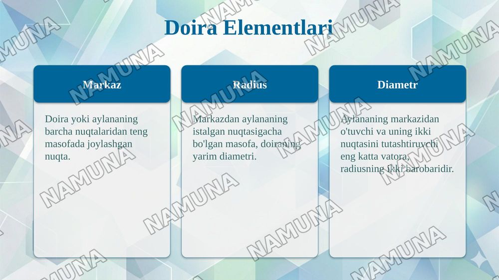 Doira va aylana — taqdimot, 5-slayd