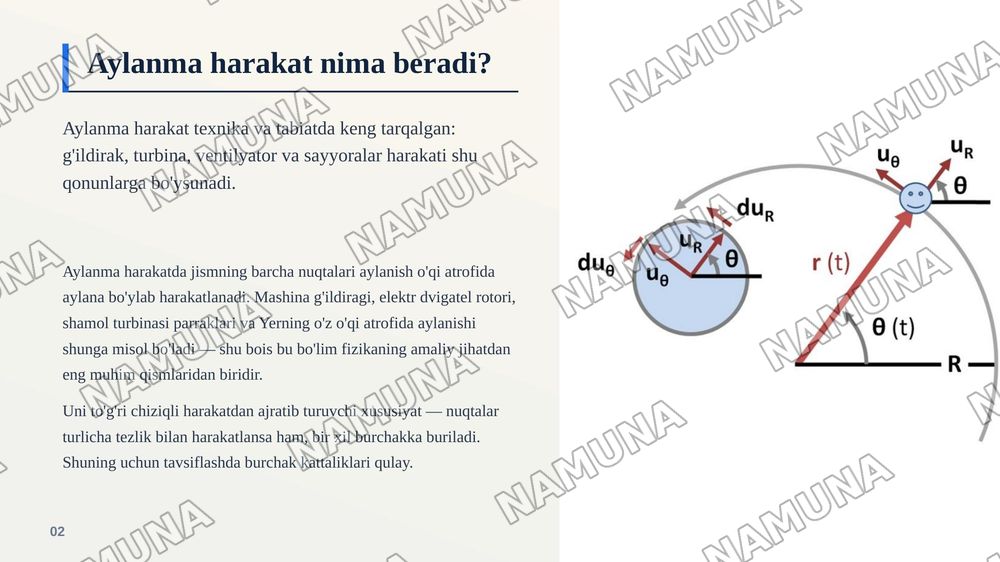 Qattq jismlarning aylanma harakati — zamonaviy taqdimot, 3-slayd