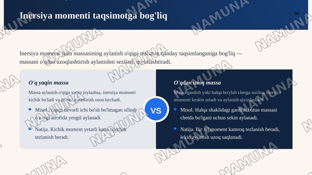 Qattq jismlarning aylanma harakati — zamonaviy taqdimot, 6-slayd