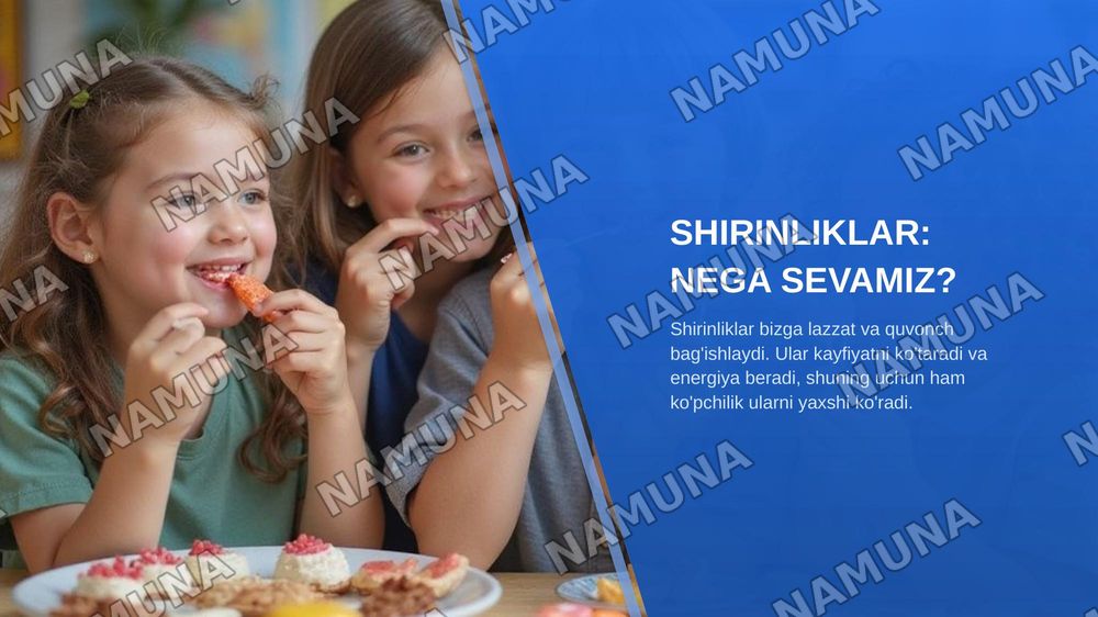 Shirinliklar — zamonaviy taqdimot, 3-slayd