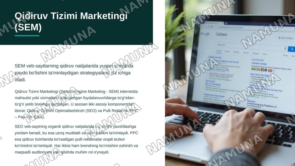 Internet reklamalarning biznes sohasida qoʻllaniladigan asosiy turlari — zamonaviy taqdimot, 7-slayd