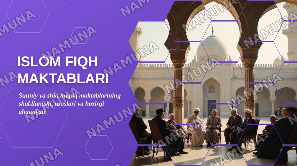 Islom fiqh maktablari — zamonaviy taqdimot, 1-slayd