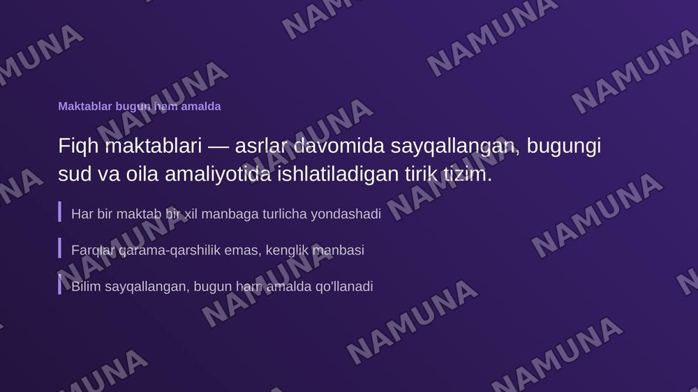 Islom fiqh maktablari — zamonaviy taqdimot, 7-slayd