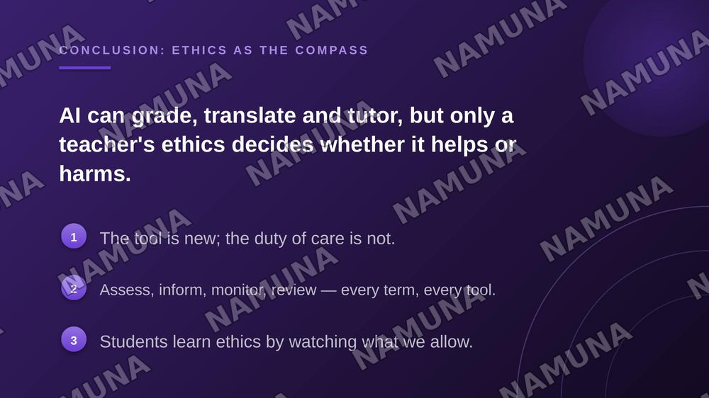 Professional Ethics in AI-assisted Education — zamonaviy taqdimot, 7-slayd