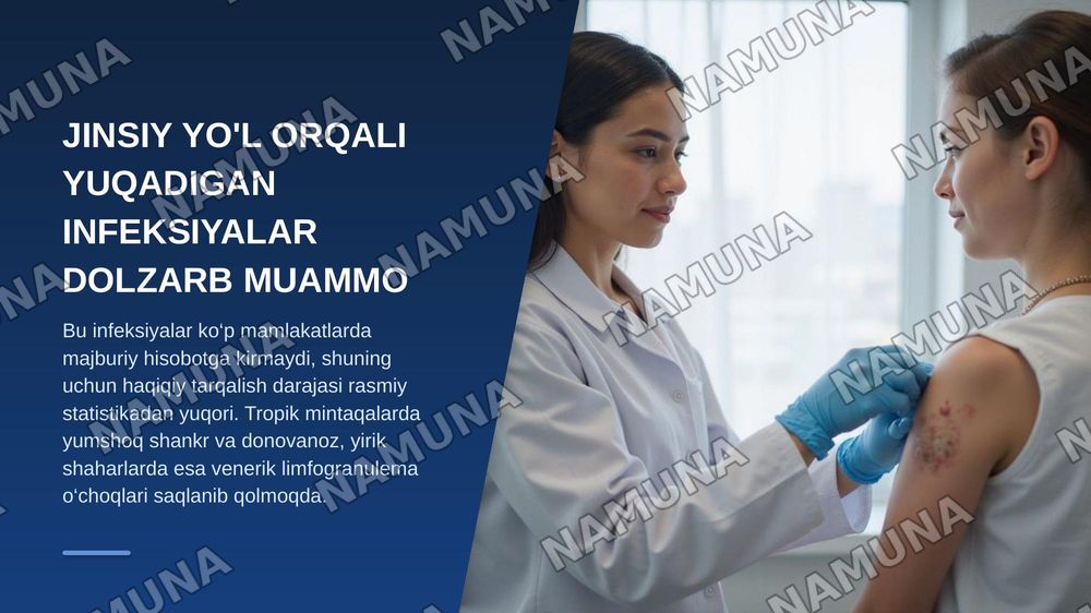 Yumshoq shankr. Venerik limfogranulema. Donovanoz.  Zaxmning yomon sifatli kechishi haqida tushuncha. Patogenezi, klinik namoyon bo‘lishining o‘ziga xosligi — zamonaviy taqdimot, 3-slayd