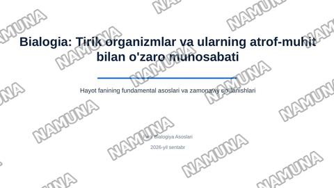 Bialogia — zamonaviy taqdimot