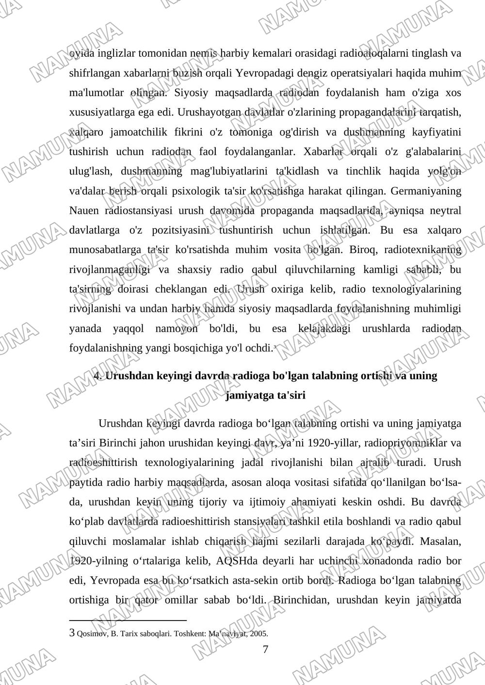 Radio va uning paydo boʻlishi 1jahon urishida unga boʻlgan talab — referat, 7-varaq