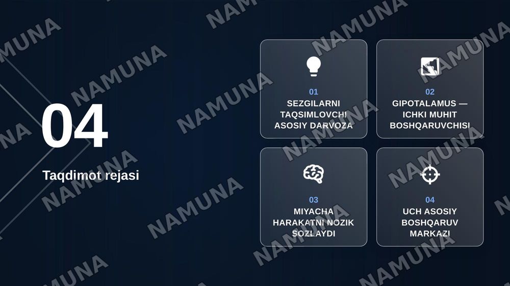 Oraliq miya va miyacha fiziologiyasi — zamonaviy taqdimot, 2-slayd