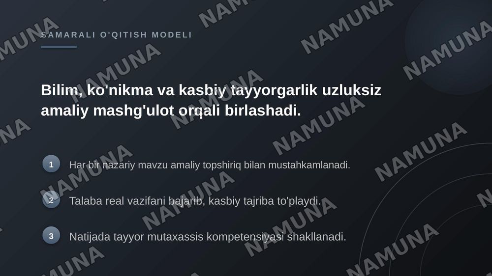 Mutaxasislik fanlarini o'qitish qonuniyatlari va tamoyillari — zamonaviy taqdimot, 7-slayd