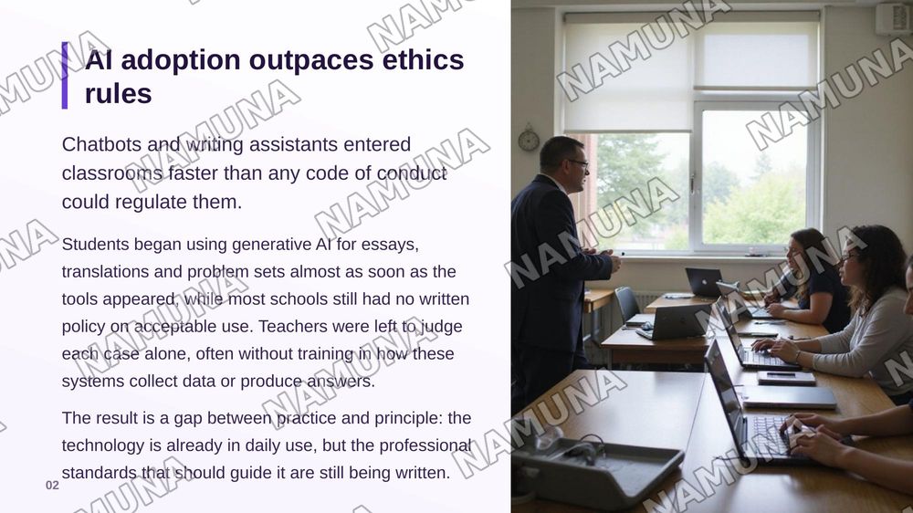 Professional Ethics in AI-assisted Education — zamonaviy taqdimot, 3-slayd