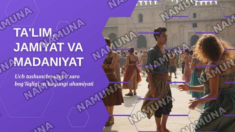 Ta'lim, jamiyat va madaniyat — zamonaviy taqdimot