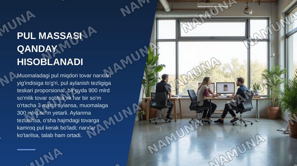TOVAR VA PUL MUNUSABATLARI — zamonaviy taqdimot, 7-slayd