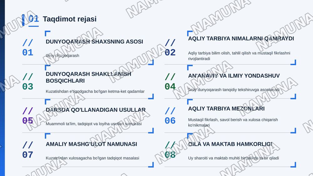 O'quvchilarning ilmiy dunyoqarashini shakllantirish va aqliy tarbiya — zamonaviy taqdimot, 2-slayd