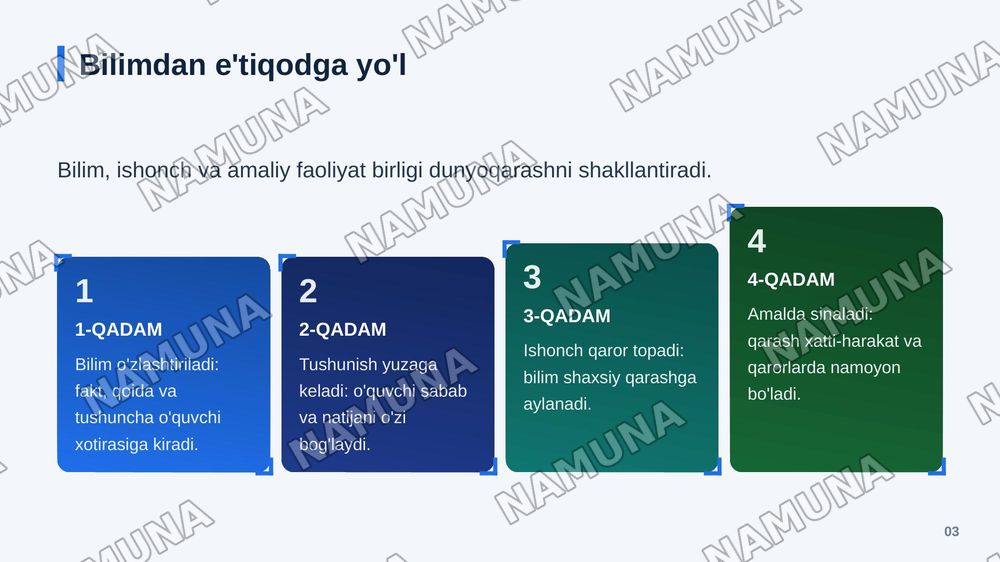 O'quvchilarning ilmiy dunyoqarashini shakllantirish va aqliy tarbiya — zamonaviy taqdimot, 4-slayd