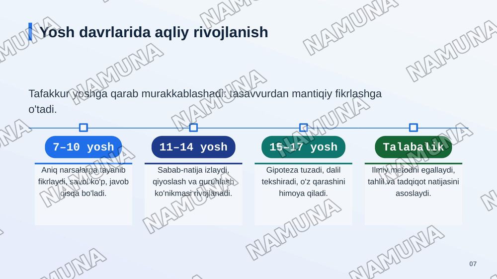O'quvchilarning ilmiy dunyoqarashini shakllantirish va aqliy tarbiya — zamonaviy taqdimot, 8-slayd