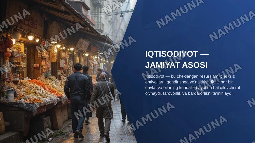 Iqtisodiyot — zamonaviy taqdimot, 3-slayd