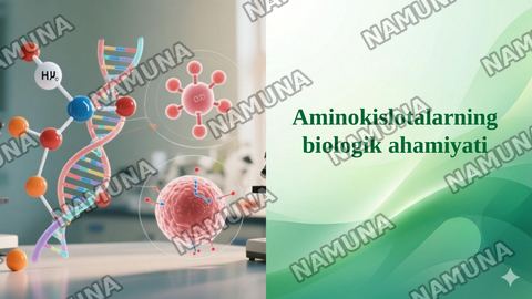 Aminokislotalarning biologik ahamiyati — taqdimot