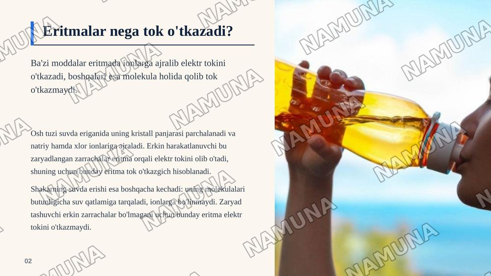 Di elektrolitlar va eliktrolitlar — zamonaviy taqdimot, 3-slayd
