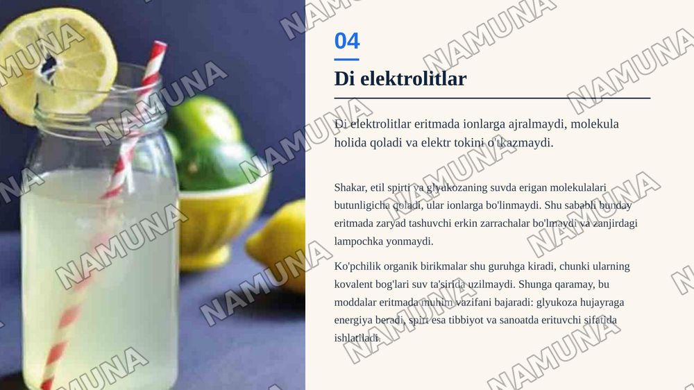 Di elektrolitlar va eliktrolitlar — zamonaviy taqdimot, 5-slayd