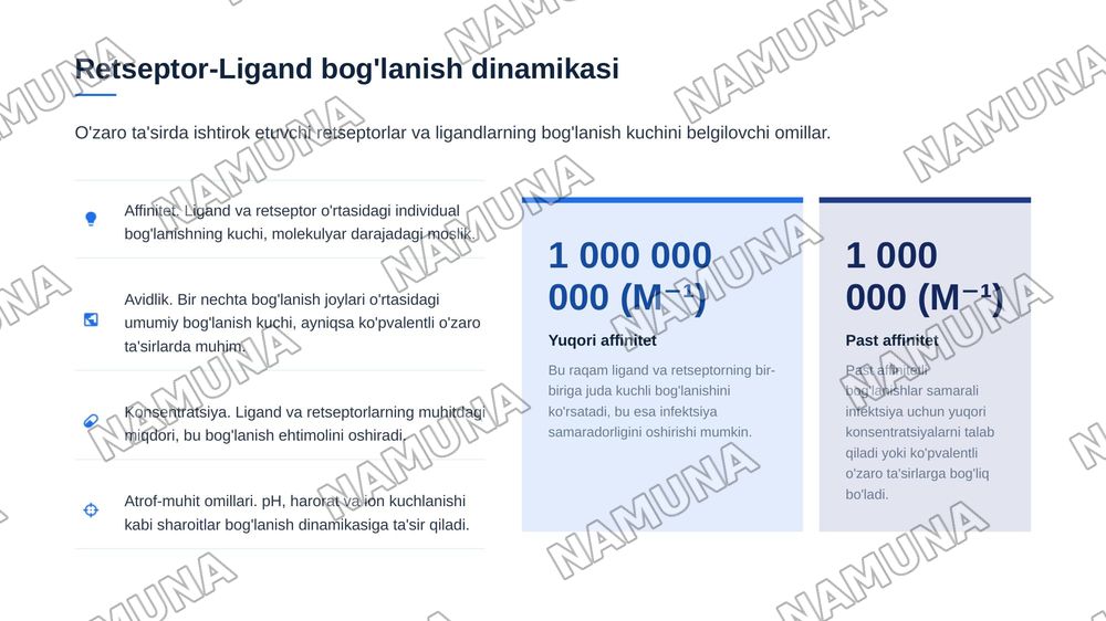 "Patogen-xo'jayin", "virus-hujayra", va"bakteriofag-bakterial hujayra"o'zaro ta'siriningmolekulyar spetsifikligi — zamonaviy taqdimot, 8-slayd