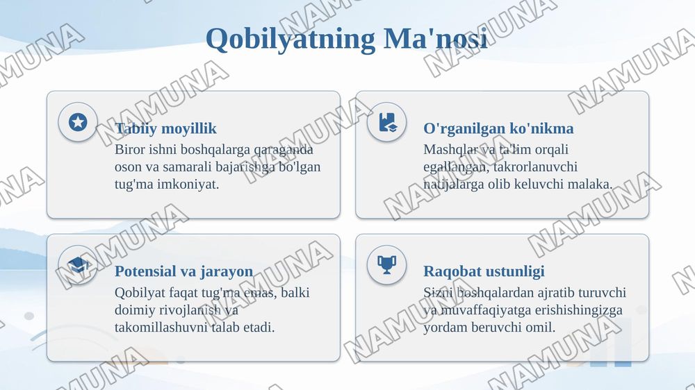 Qobilyatlarning rivojlanishi — taqdimot, 4-slayd