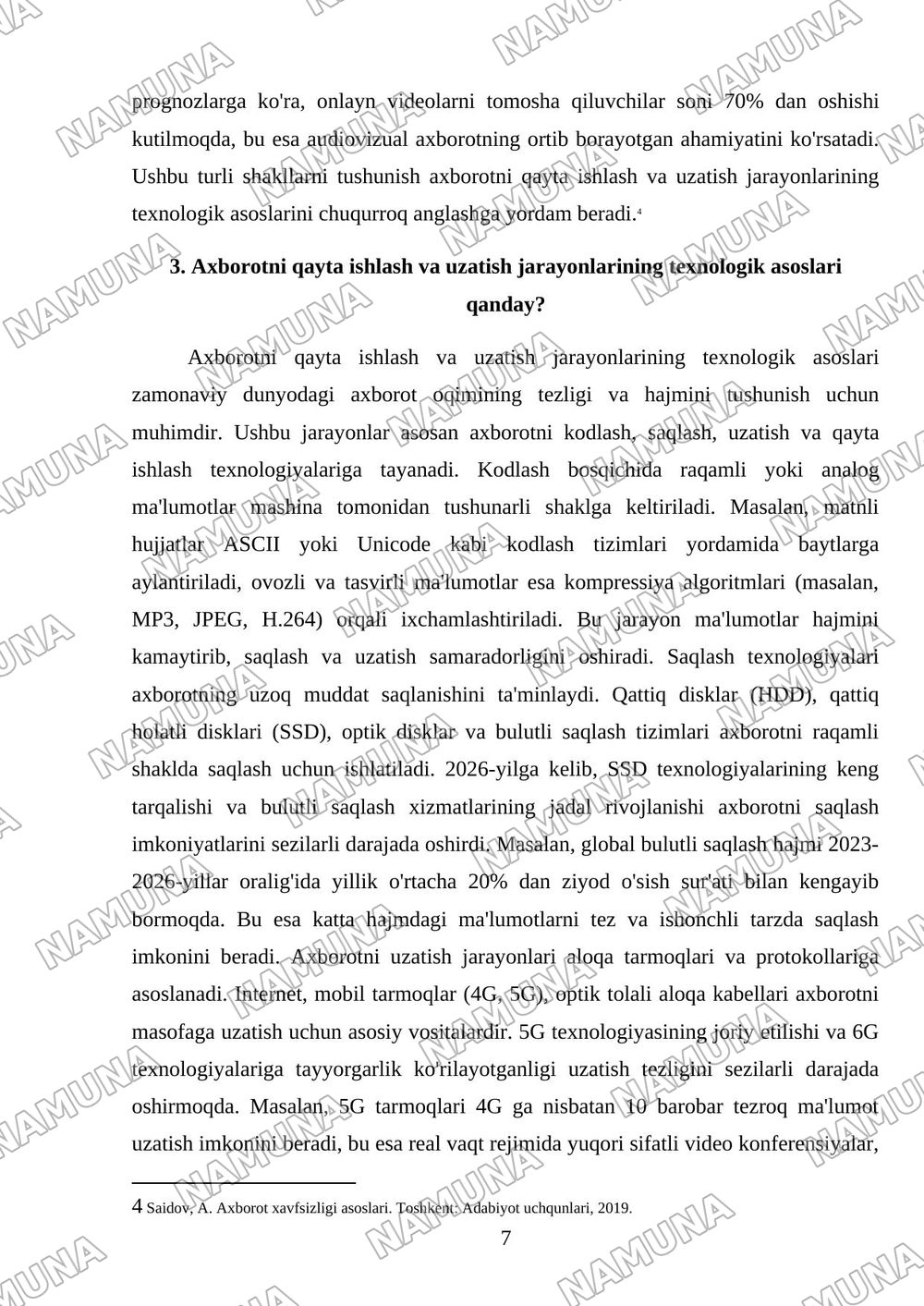 Axborot tushunchasi — mustaqil ish, 7-varaq