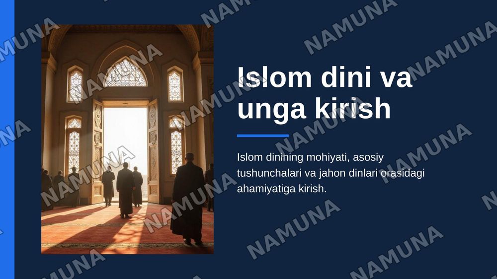 Islom dini va unga kirish — zamonaviy taqdimot, 1-slayd