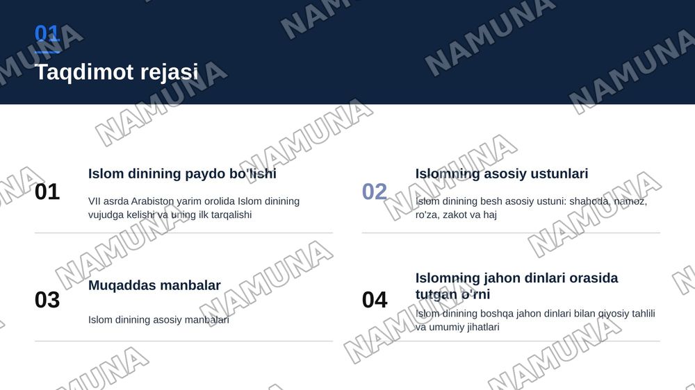 Islom dini va unga kirish — zamonaviy taqdimot, 2-slayd