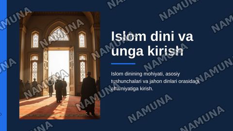 Islom dini va unga kirish — zamonaviy taqdimot
