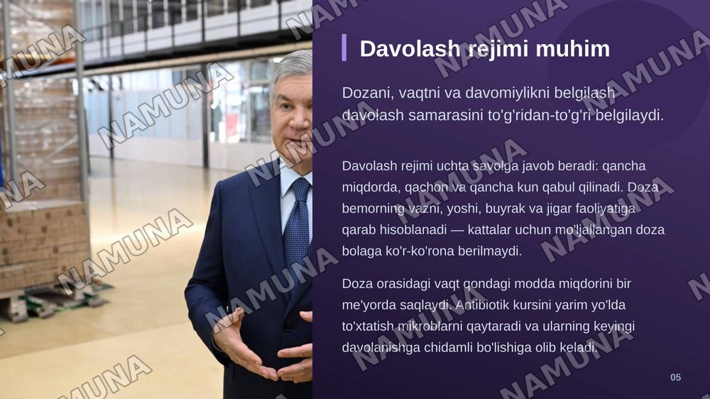 Dori vositalari va ulardan foydalanish usullari. Dori vositalarining shakli, saqlash shartlari. Davolash rejimi, yuborish usullari. Eng keng tarqalgan nojo'ya tasvirlar va asoratlar — zamonaviy taqdimot, 6-slayd