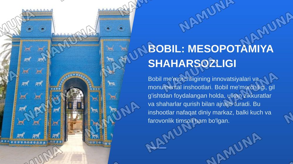 Gadimgi Misr, Bobil va riyaning 3ta qurolligi arxitchtinasi — zamonaviy taqdimot, 5-slayd