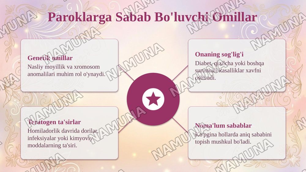 Neonatal chaqaloqlarda yurak paroklari ( Oq paroklari) — taqdimot, 7-slayd