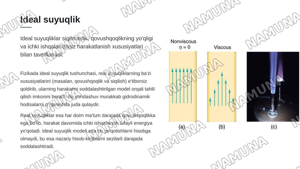1.Ideal suyuqlik qonunlari (Oqim uzlikszligi.Versul) — zamonaviy taqdimot, 4-slayd