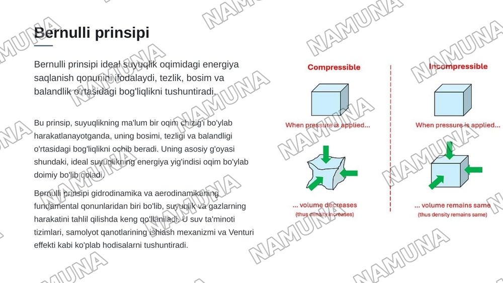 1.Ideal suyuqlik qonunlari (Oqim uzlikszligi.Versul) — zamonaviy taqdimot, 7-slayd