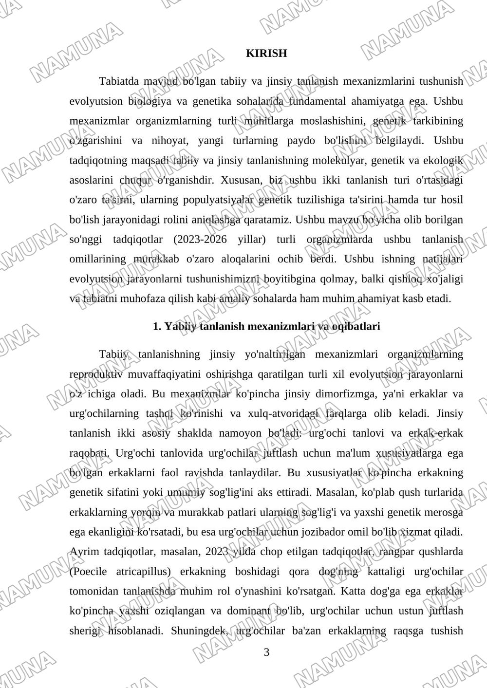 yabiiy va jinsiy tanlanish nazariyalari — referat, 3-varaq