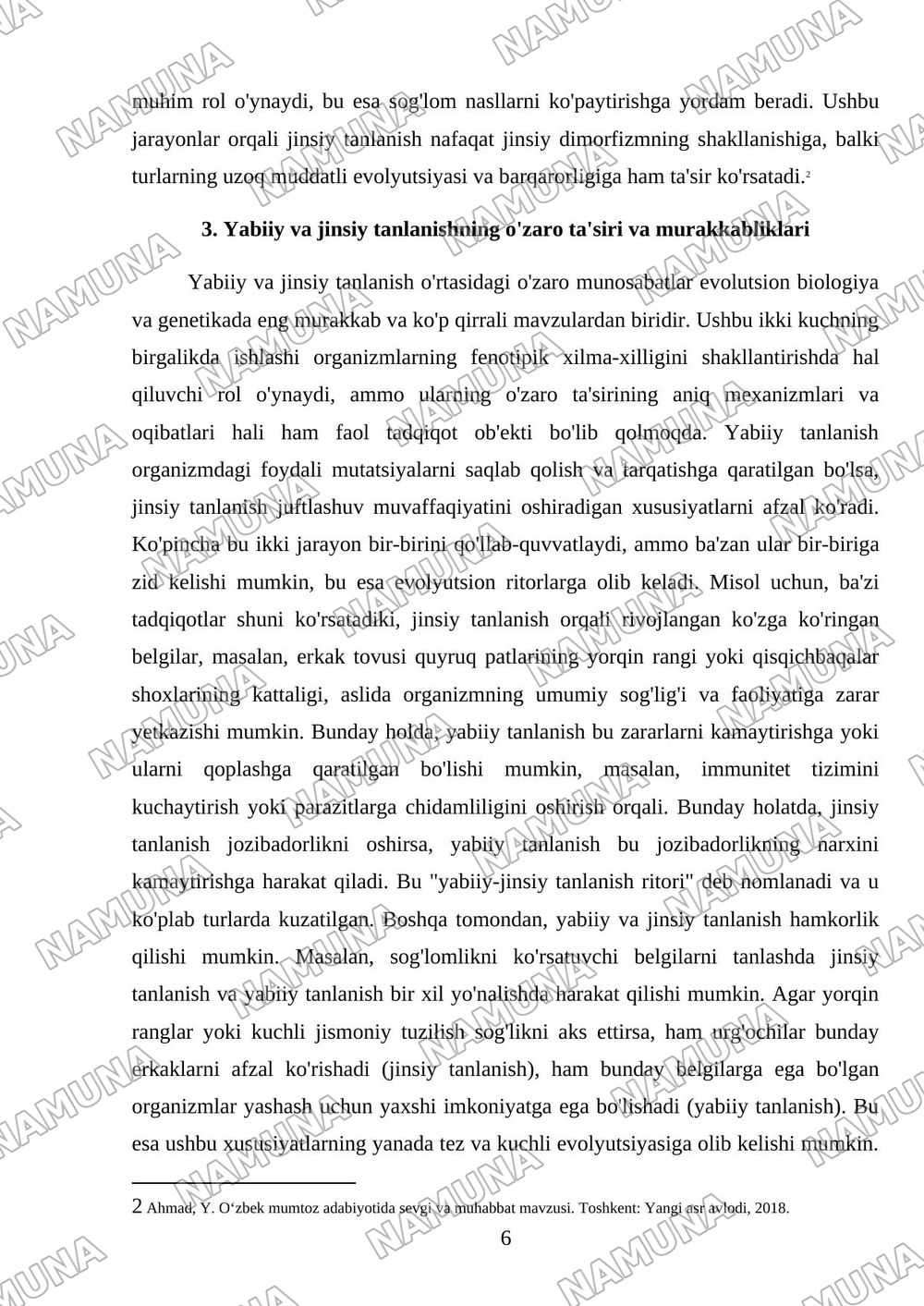 yabiiy va jinsiy tanlanish nazariyalari — referat, 6-varaq