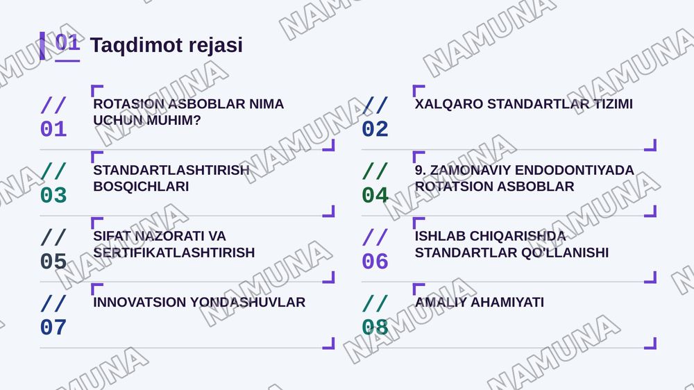 Rotasion Asboblarning Standartizatsiyasi — zamonaviy taqdimot, 2-slayd