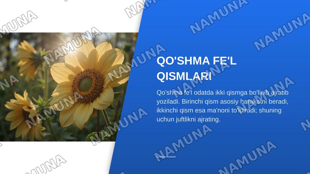 Ajratib yozish. Qo'shma fe'lning qismlari, ko'makchi va
to'liqsiz fe'llarning ajratib yozilishi. Murakkab sonlarning
ajratib yozilishi. Belgining ortiqlik darajasini bildiruvchi
so'zlarning ajratib yozilishi — zamonaviy taqdimot, 4-slayd