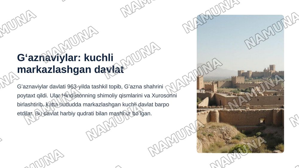 IX va XIV asrlarda Oʻrta Osiyoning tarixiy geografiyasi Tohiriylar Qoraxoniylar Gʻaznaviylar davlatlari — zamonaviy taqdimot, 6-slayd