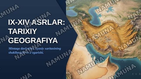 IX va XIV asrlarda Oʻrta Osiyoning tarixiy geografiyasi Tohiriylar Qoraxoniylar Gʻaznaviylar davlatlari — zamonaviy taqdimot