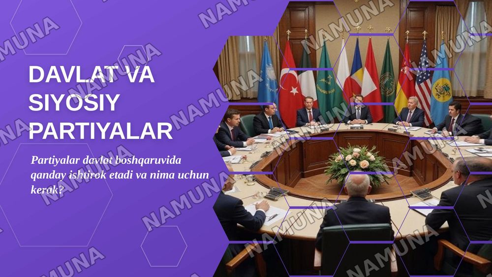 Davlat va siyosiy partiyalar — zamonaviy taqdimot, 1-slayd