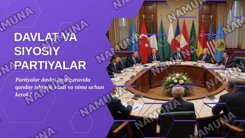 Davlat va siyosiy partiyalar — zamonaviy taqdimot